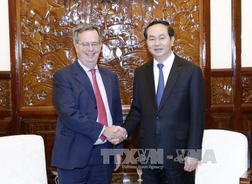Staatspräsident Tran Dai Quang empfängt spanischen Botschafter - ảnh 1